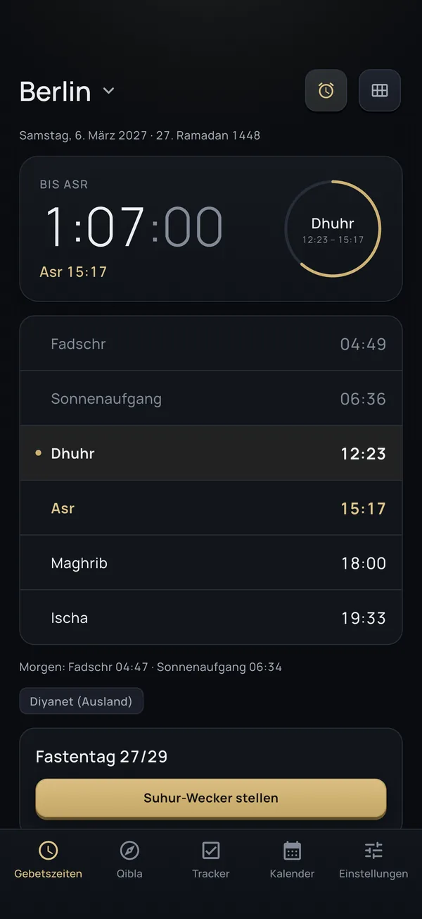 Gebetszeiten