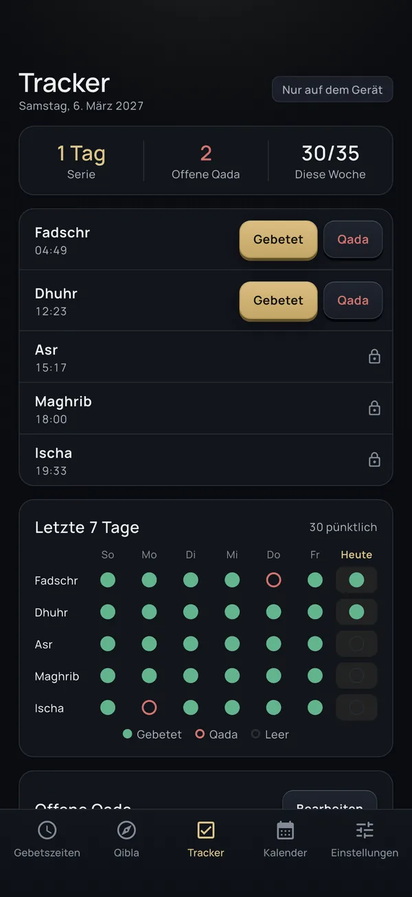 Gebets-Tracker