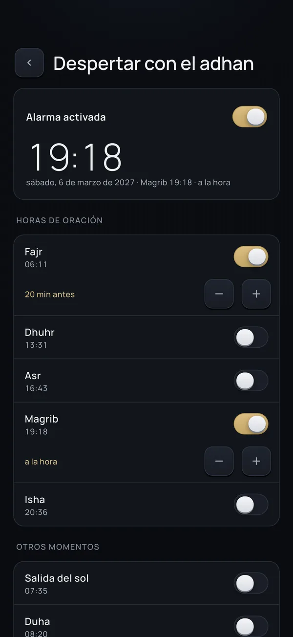Alarma de adhan