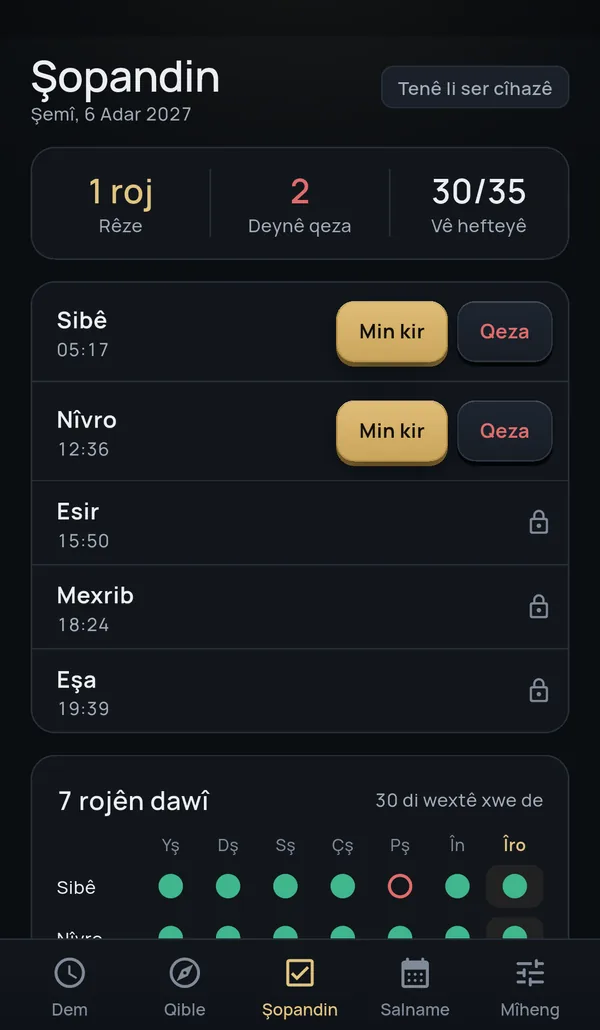 Şopandina nimêjan